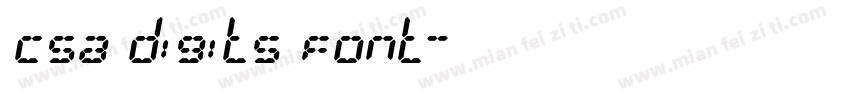 csa digits font字体转换
